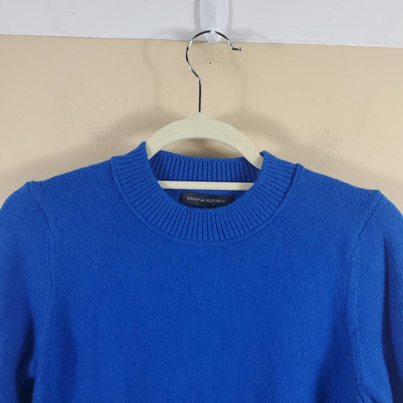 Banana Republic Blue Mockneck Sweater Size S - Picture 5 of 12